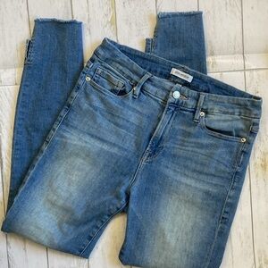 Good American Good Legs high-rise distressed denim jeans size 28
